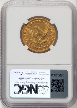 1865-S $10 865 Over Inverted 186 Liberty Eagle NGC AU58 (776011005)