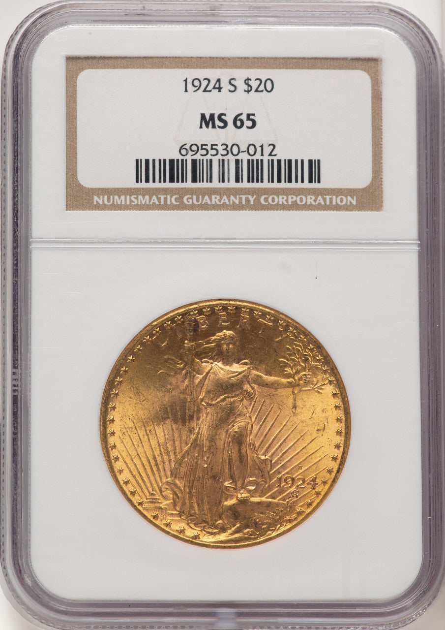 1924-S $20 Saint-Gaudens Double Eagle NGC MS65 (775447021)