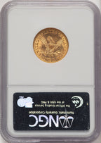 1856 $5 Liberty Half Eagle NGC MS65