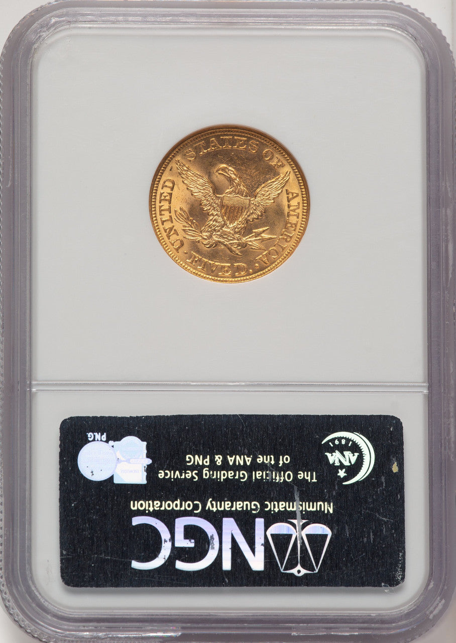 1856 $5 Liberty Half Eagle NGC MS65