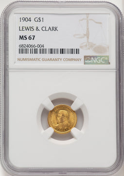 1904 G$1 Lewis and Clark Commemorative Gold NGC MS67 (773681003)