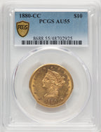 1880-CC $10 Liberty Eagle PCGS AU55