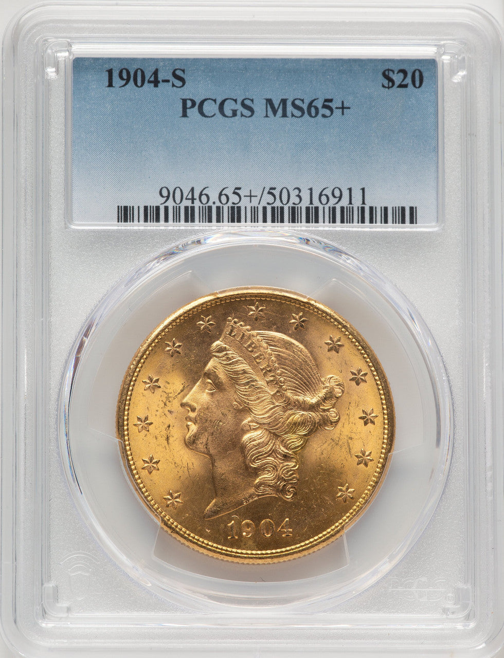 1904-S $20 Liberty Double Eagle PCGS MS65+