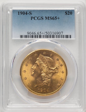 1904-S $20 Liberty Double Eagle PCGS MS65+ (177292016)