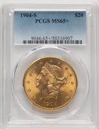 1904-S $20 Liberty Double Eagle PCGS MS65+ (177292016)