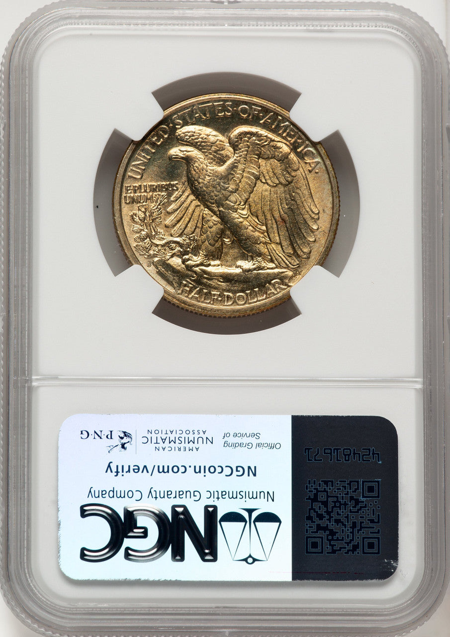 1918-S 50C Walking Liberty Half Dollar NGC MS64 (774723016)