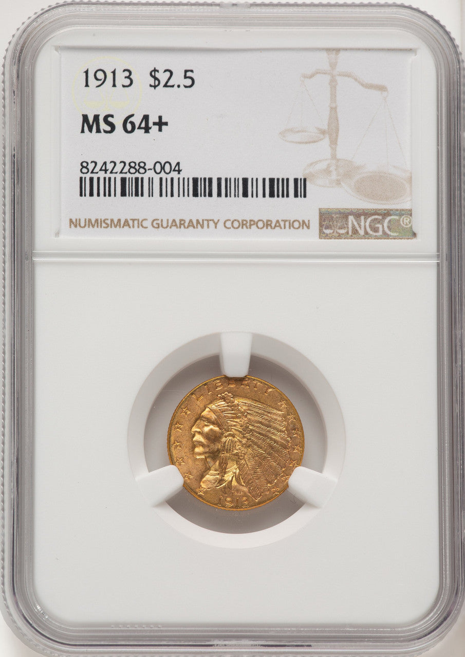 1913 $2.50 Indian Quarter Eagle NGC MS64+