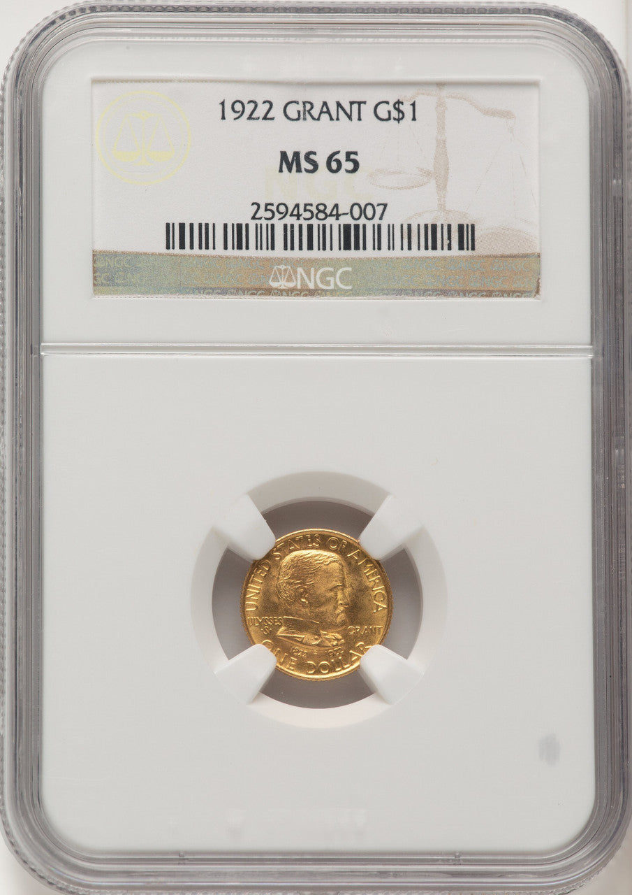 1922 G$1 Grant No Star Commemorative Gold NGC MS65 (775236002)