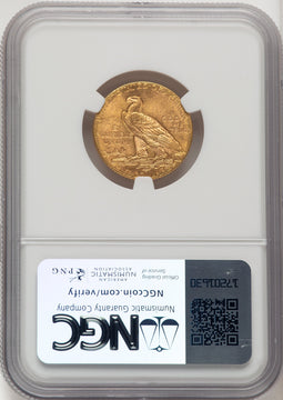 1912 $5 Indian Half Eagle NGC MS64 (520502019)