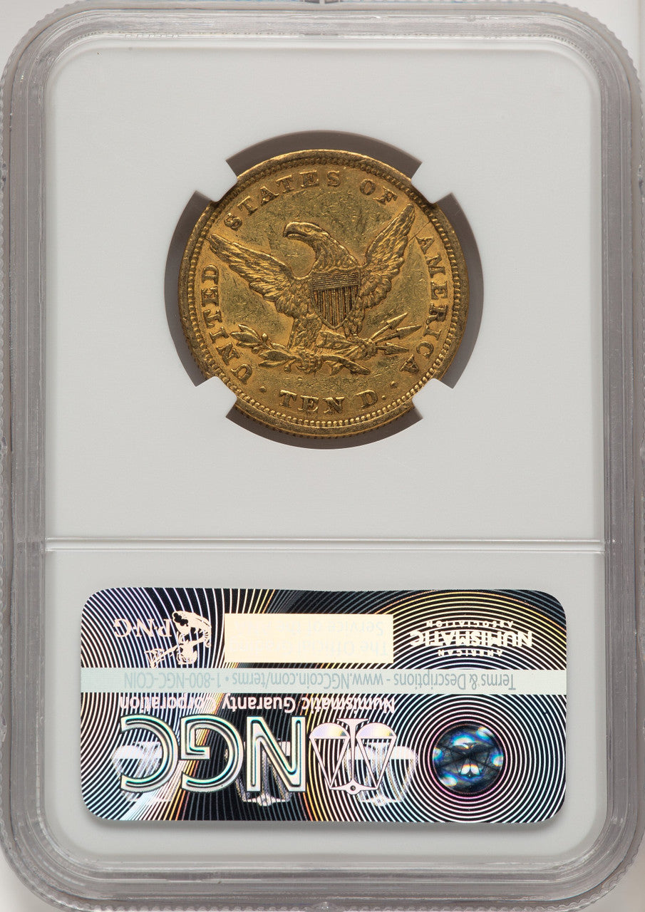 1842 $10 Large Date Liberty Eagle NGC AU55