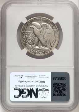 1921-S 50C Walking Liberty Half Dollar NGC VF30