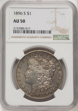 1896-S Morgan Dollar NGC AU50