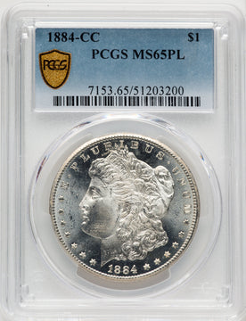1884-CC PL Morgan Dollar PCGS MS65