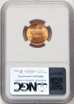 1995 1C DBL DIE RD Lincoln Cent NGC MS69