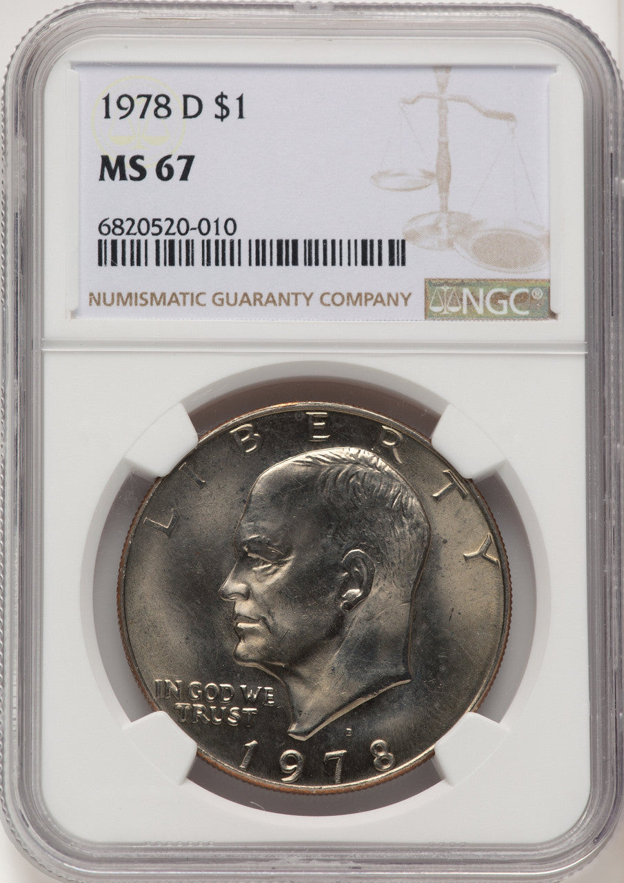 1978-D $1 Eisenhower Dollar NGC MS67 (775904005)