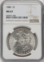 1886 Morgan Dollar NGC MS67 (775885004)