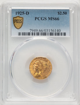 1925-D $2.50 Indian Quarter Eagle PCGS MS66 (775818015)