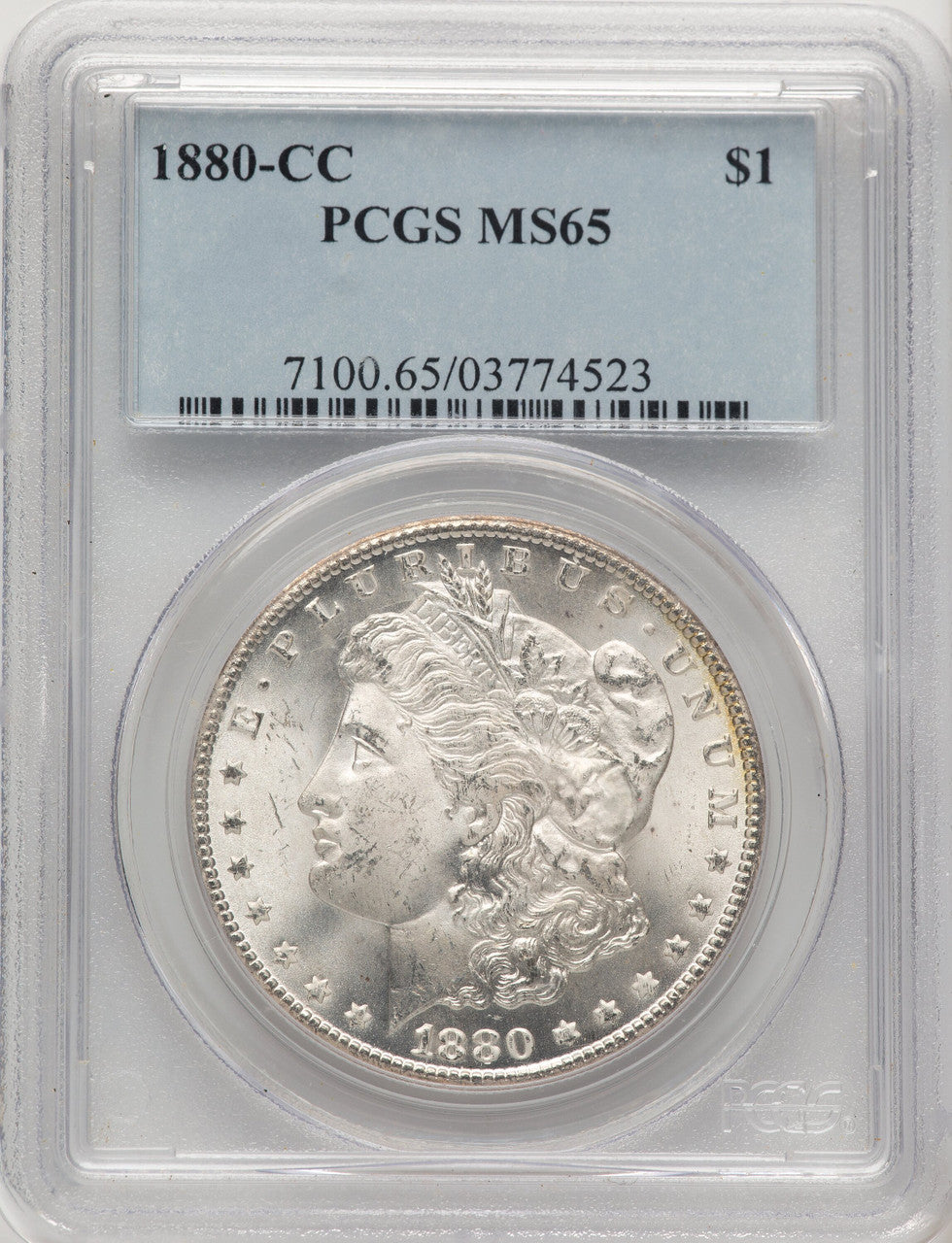 1880-CC Morgan Dollar PCGS MS65 (775865022)
