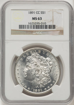 1891-CC Morgan Dollar NGC MS63 (775821188)