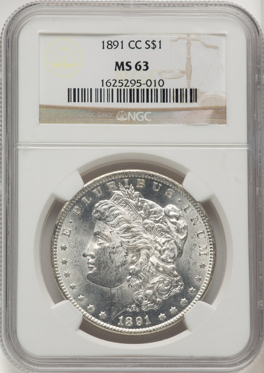 1891-CC Morgan Dollar NGC MS63 (775821188)