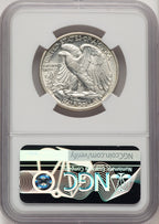 1917-D 50C REVERSE Walking Liberty Half Dollar NGC AU58 (775821186)