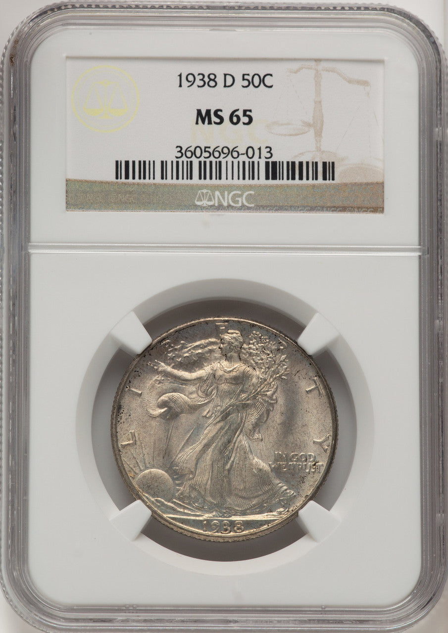 1938-D 50C Walking Liberty Half Dollar NGC MS65 (775821185)