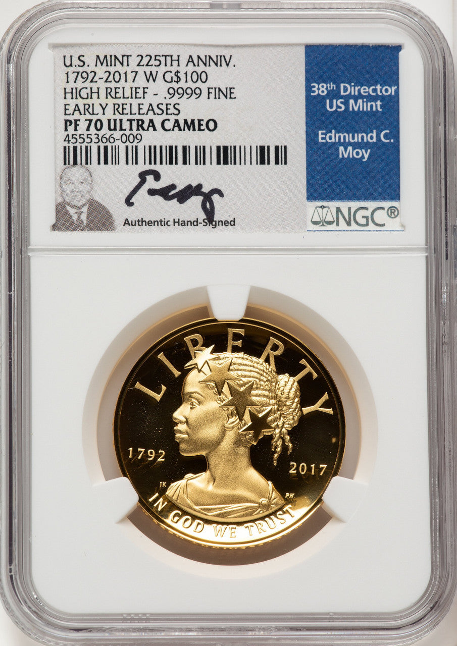 2017-W $100 American Liberty High Relief NGC PF70 Ed Moy