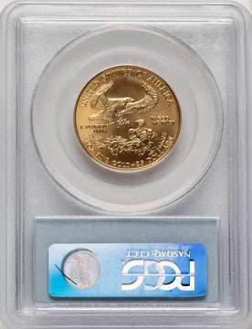 2006-W $25 Half-Ounce Gold Eagle Burnished Blue Gradient PCGS SP70