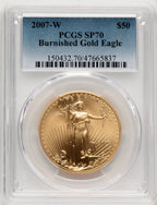 2007-W $50 One-Ounce Gold Eagle Blue Gradient PCGS SP70 (520851005)