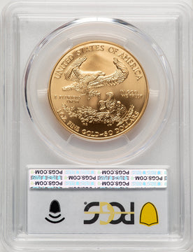 2007-W $50 One-Ounce Gold Eagle Blue Gradient PCGS SP70 (520851005)