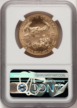 2014-W $50 One-Ounce Gold Eagle Brown Label NGC MS70 (520851010)