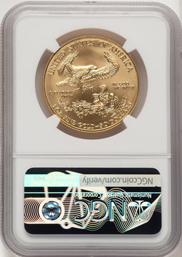 2006-W $50 One-Ounce Gold Eagle 20th Anniversary Brown Label NGC MS70 (520851003)