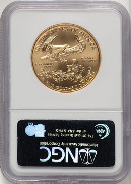2006-W $50 One-Ounce Gold Eagle 20th Anniversary 20th Anniversary NGC MS70