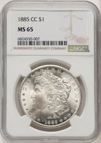 1885-CC Morgan Dollar NGC MS65 (775850033)