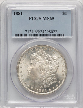 1881 Morgan Dollar PCGS MS65