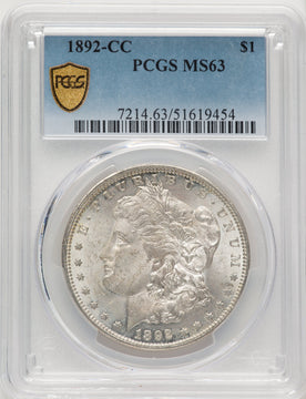 1892-CC Morgan Dollar PCGS MS63 (775850036)