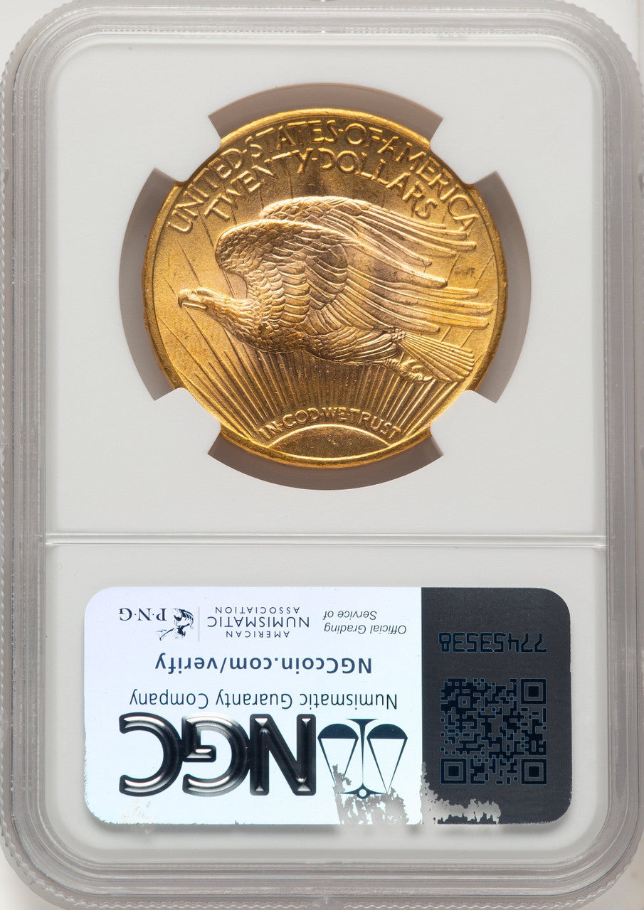 1924 $20 Saint Saint-Gaudens Double Eagle NGC MS66+ (774713005)