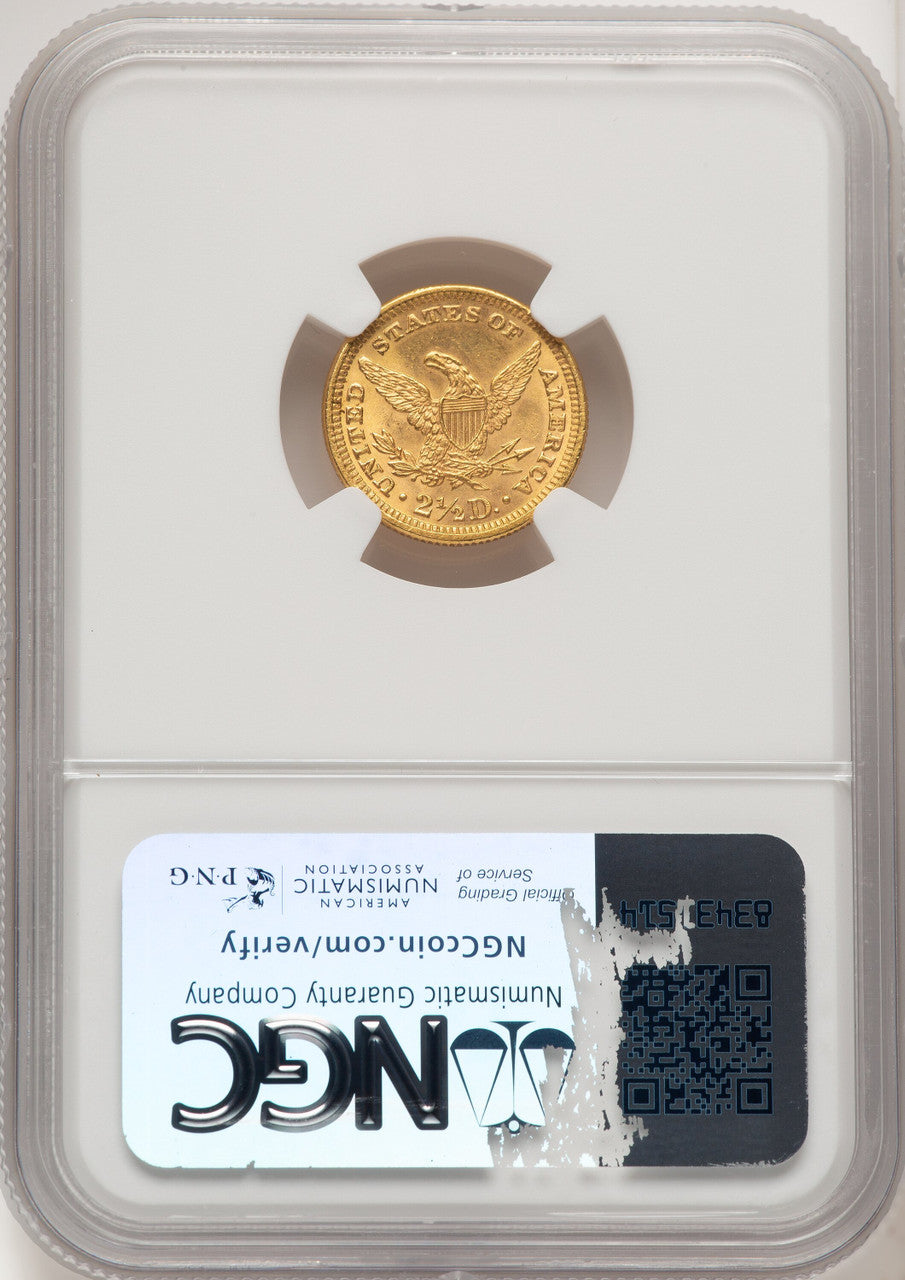 1887 $2.50 Liberty Quarter Eagle NGC MS64