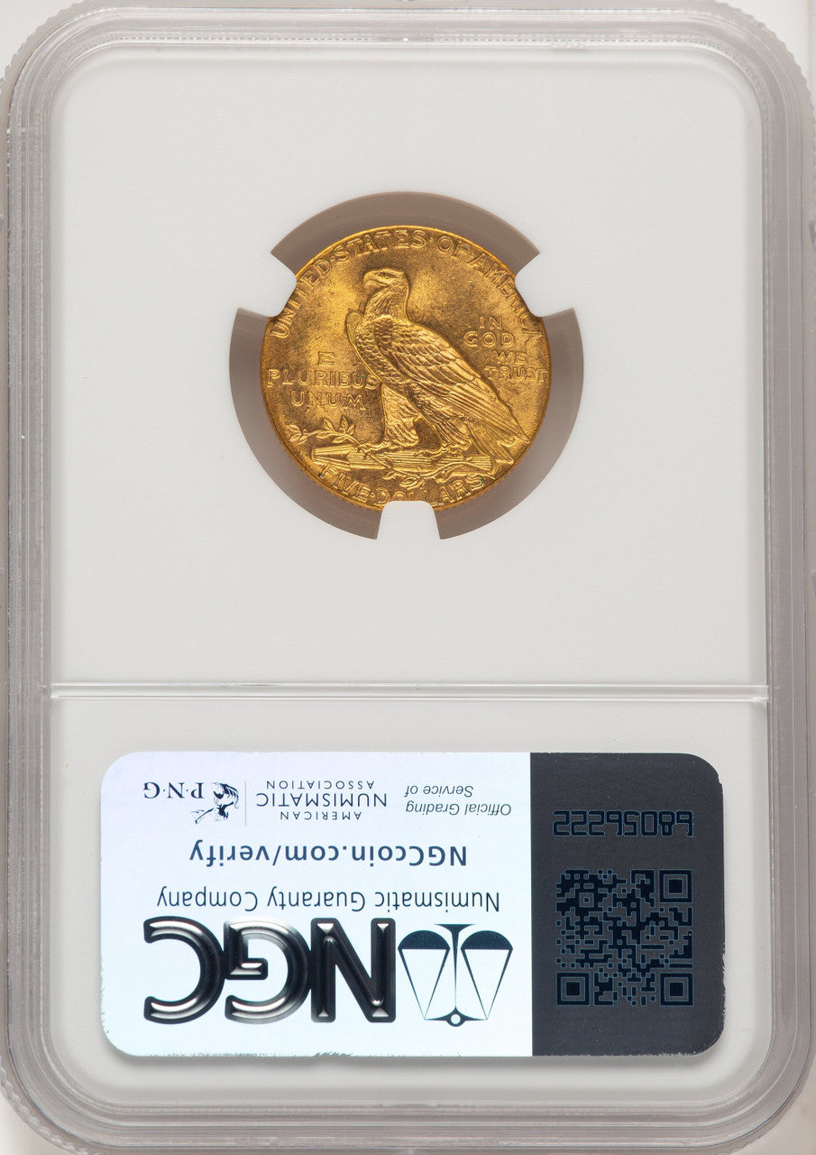 1911 $5 Indian Half Eagle NGC MS64 (775387002)