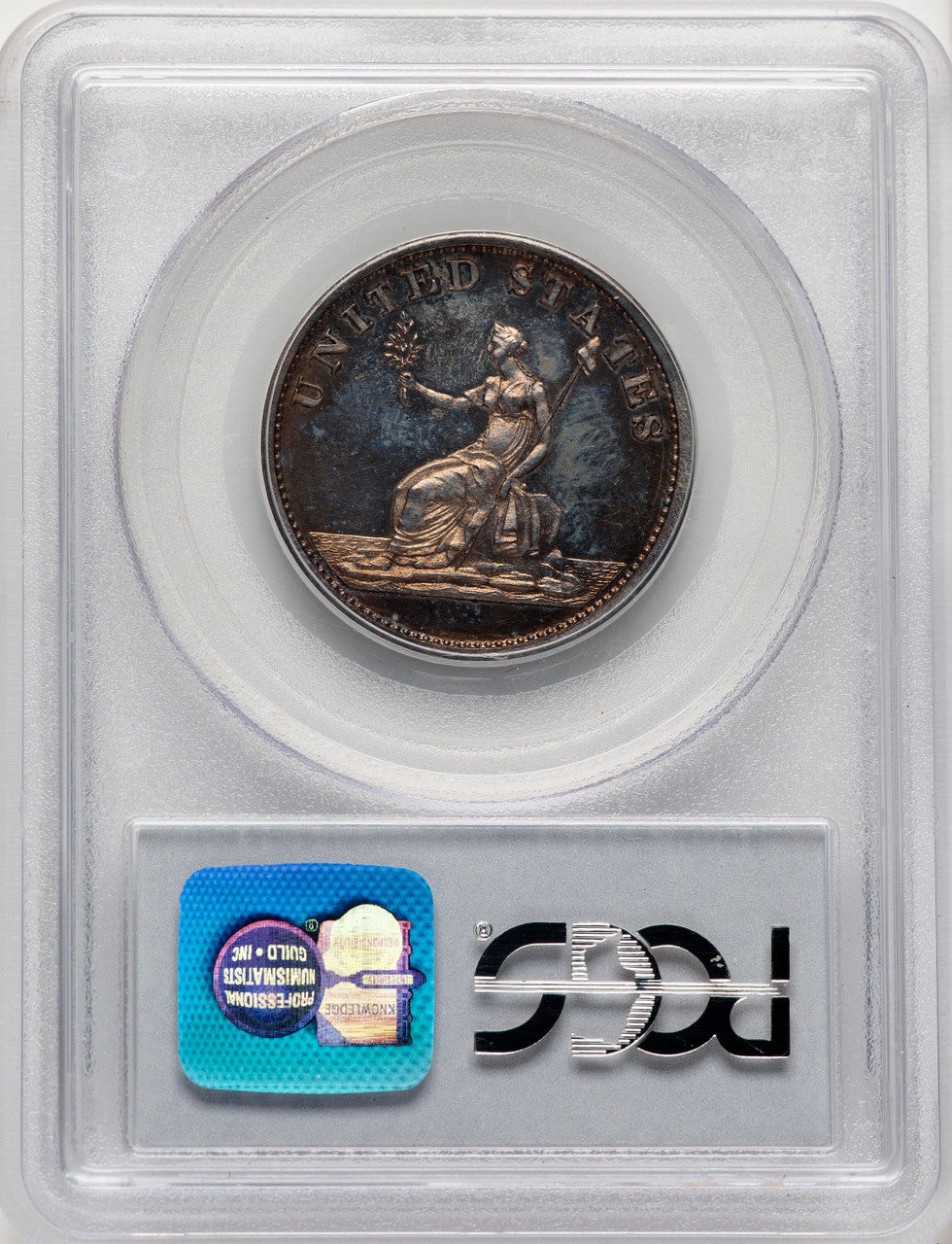 1783 Washington & Independence Cent Draped Bust No Button Silver Restrike Colonials PCGS MS64