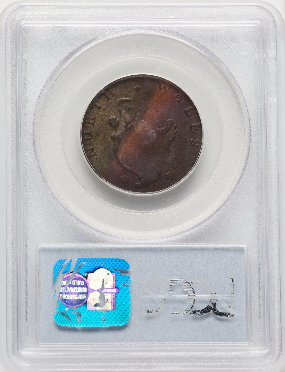 1795 Washington North Wales Halfpenny Plain Edge One Star at Each Side of Harp BN Colonials PCGS AU58