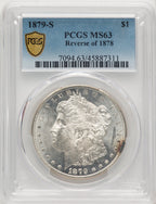 1879-S Reverse of 1878 Morgan Dollar PCGS MS63 (776034009)