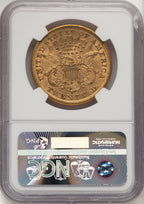 1869-S $20 CAC Brown Label Liberty Double Eagle NGC AU55