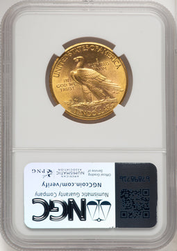 1914-D $10 Brown Label Indian Eagle NGC MS62