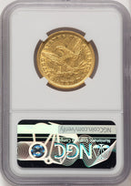 1847-O $10 Brown Label Liberty Eagle NGC AU58