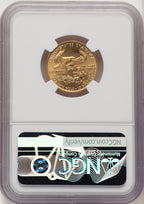 2002 $10 Quarter-Ounce Gold Eagle Brown Label NGC MS70