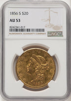 1856-S $20 Liberty Double Eagle NGC AU53 (572346003)