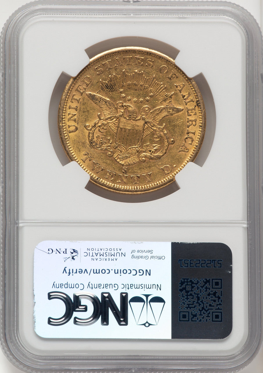 1856-S $20 Liberty Double Eagle NGC AU53 (572346003)
