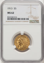 1913 $5 Indian Half Eagle NGC MS62 (177264038)