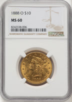 1888-O $10 Liberty Eagle NGC MS60 (572354018)